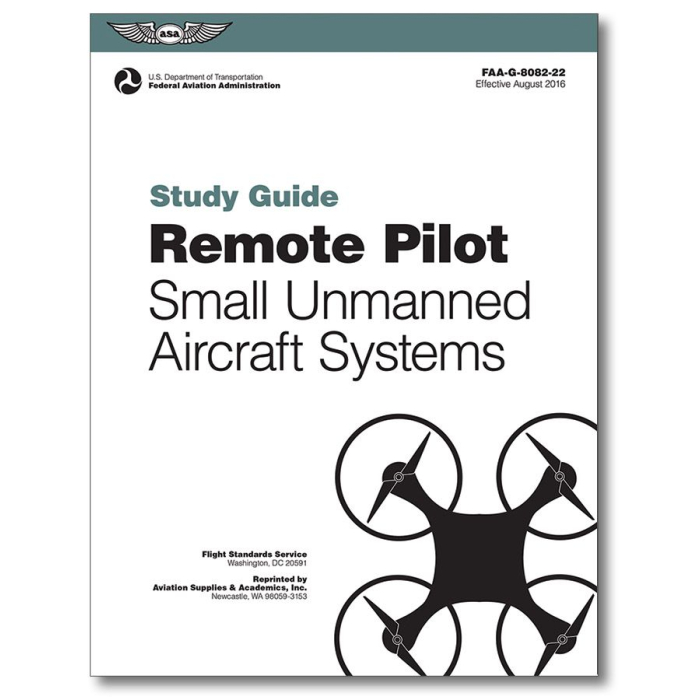 Remote Pilot Small Unmanned Aircraft Systems Study Guide Drone / RPAS 9781619544963 BuckerBook €14.95 ASA