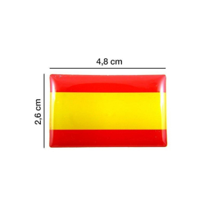 Pegatina Bandera Rectangular Relieve 5cm