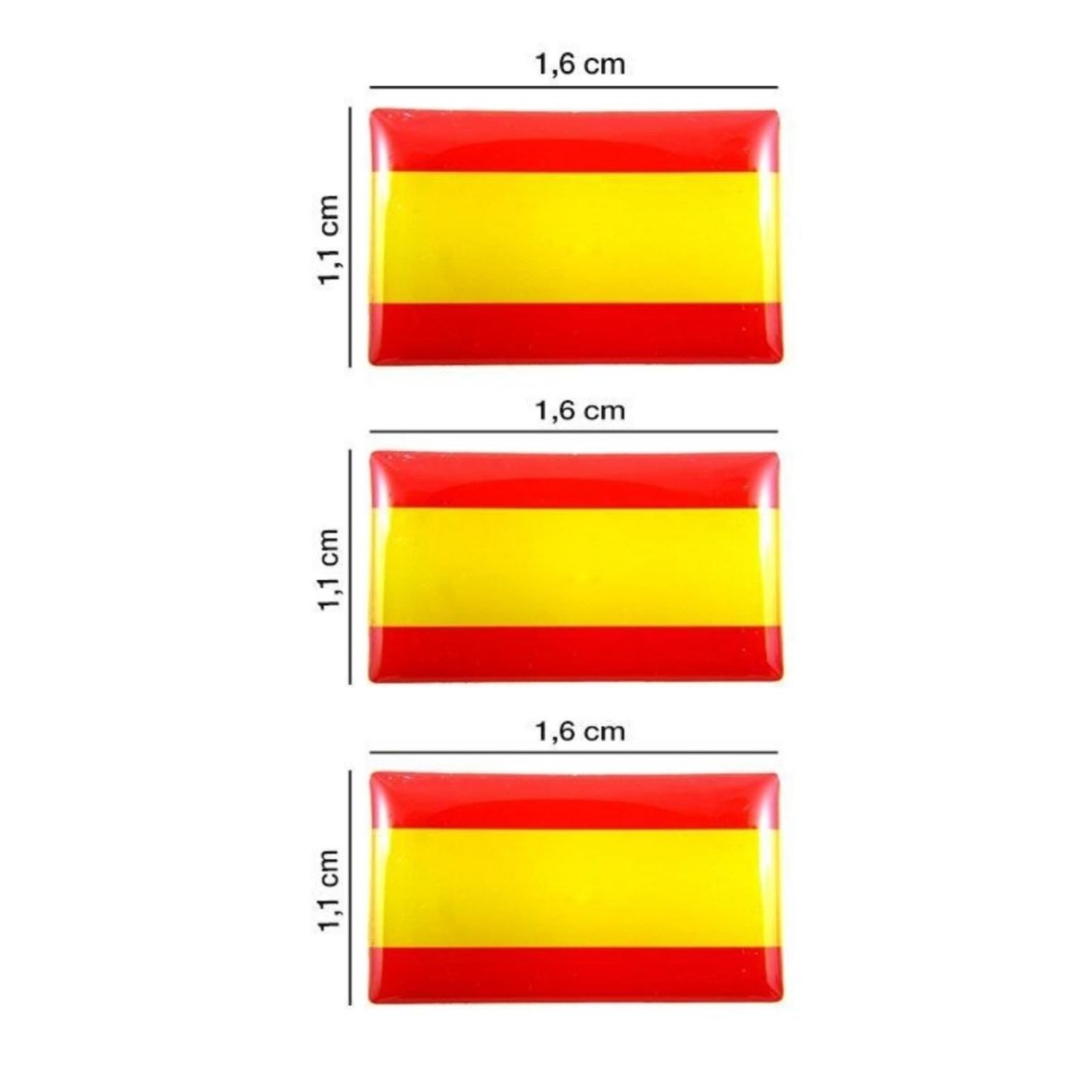 Pegatina Bandera Rectangular Relieve 1,5cm E71  Pegatinas Aviación
