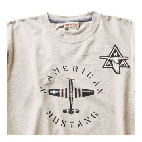 Camiseta North American Mustang M-SST-NAM-US-GY-MED RED CANOE Camisetas Aviación 2