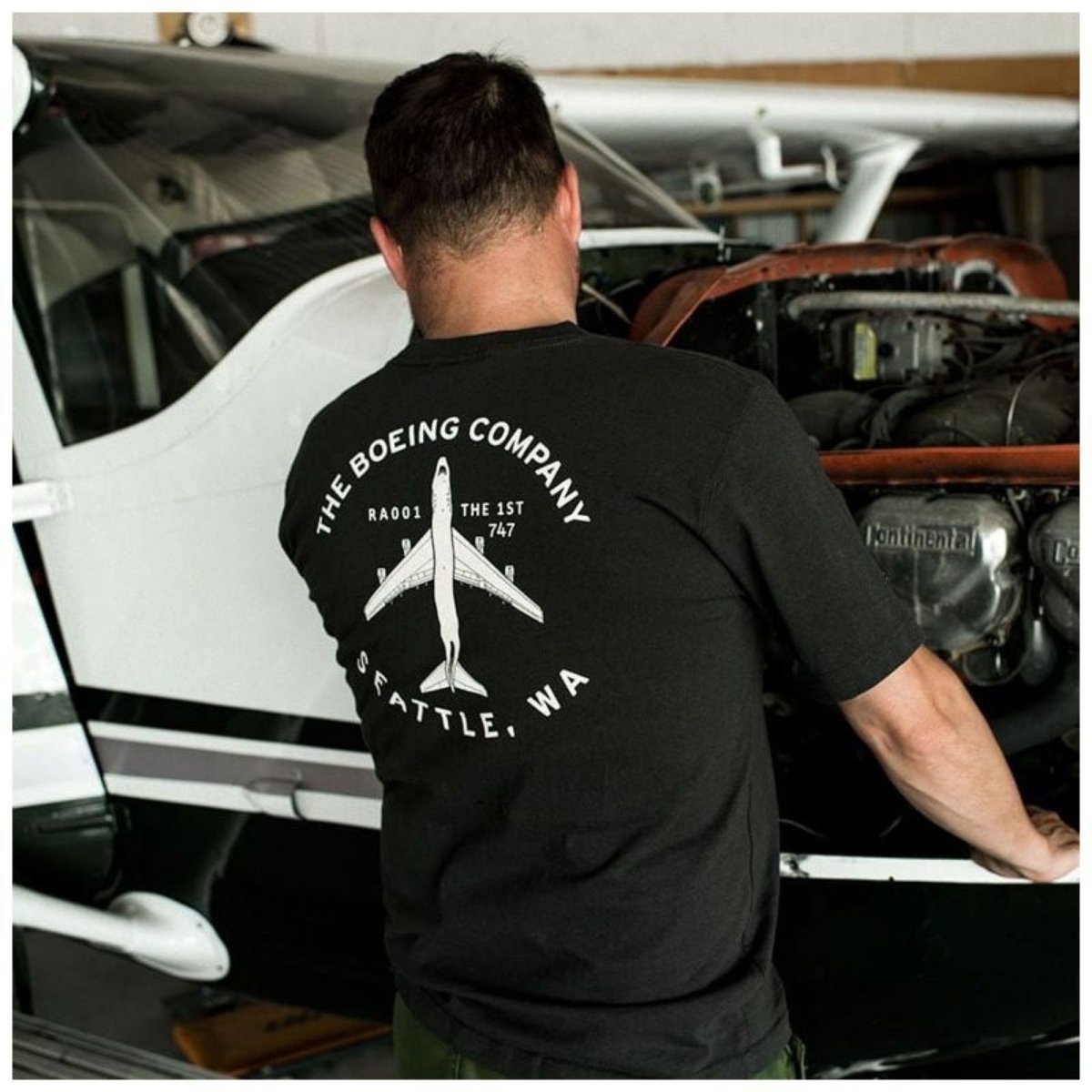 Camiseta Boeing M-SST-BOEING-CA-SL-MD RED CANOE Camisetas Aviación