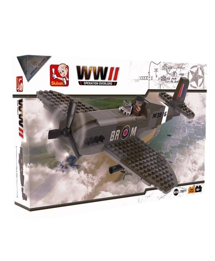 Maqueta de Bloques Sluban WWII Supermarine Spitfire M38-70071 Sluban Juguetes de Aviones