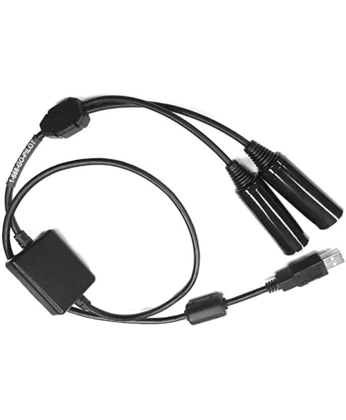 Adaptador Cascos Aviación General a PC PA-96/USB Pilot-Usa Adaptadores