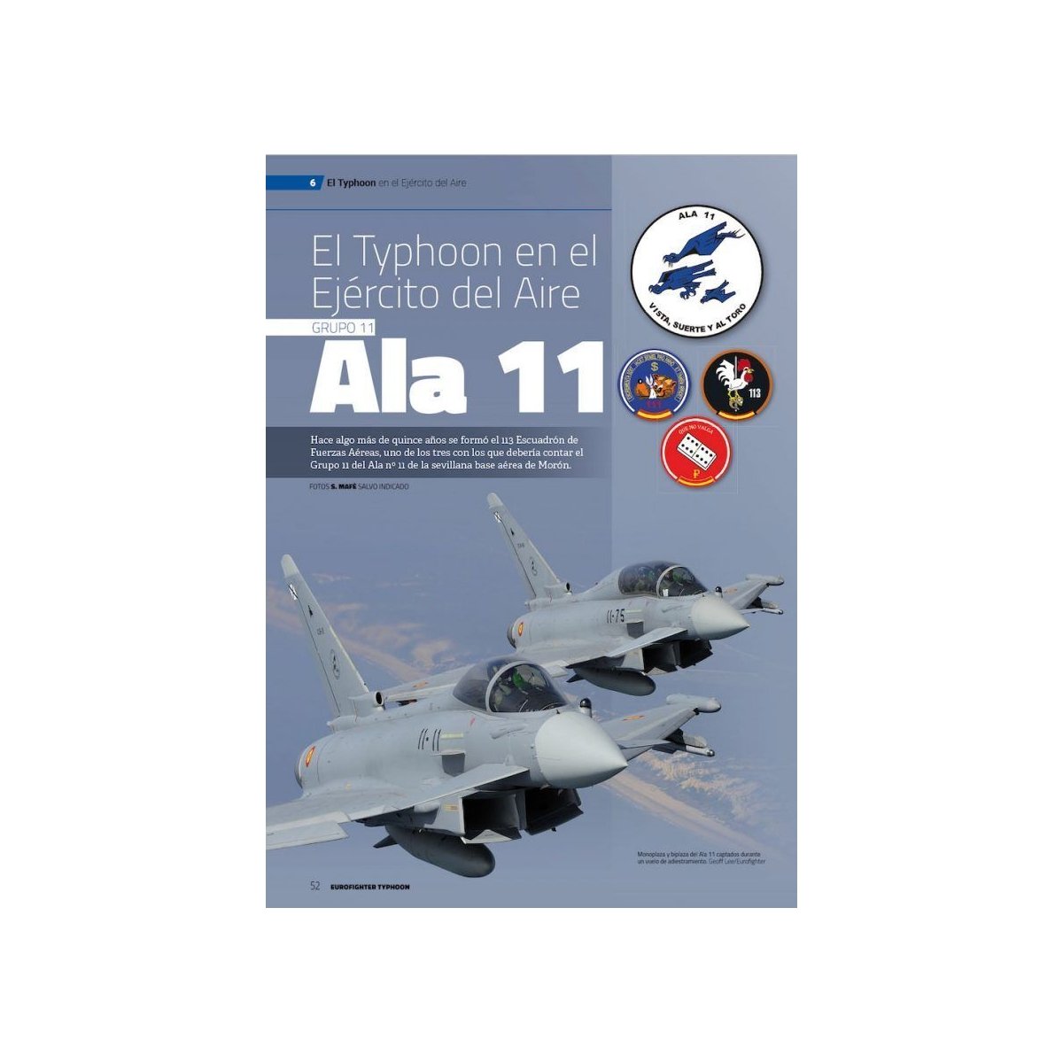 MONOGRÁFICO EUROFIGHTER TYPHOON AVIÓN REVUE 8413042770756  Monographs