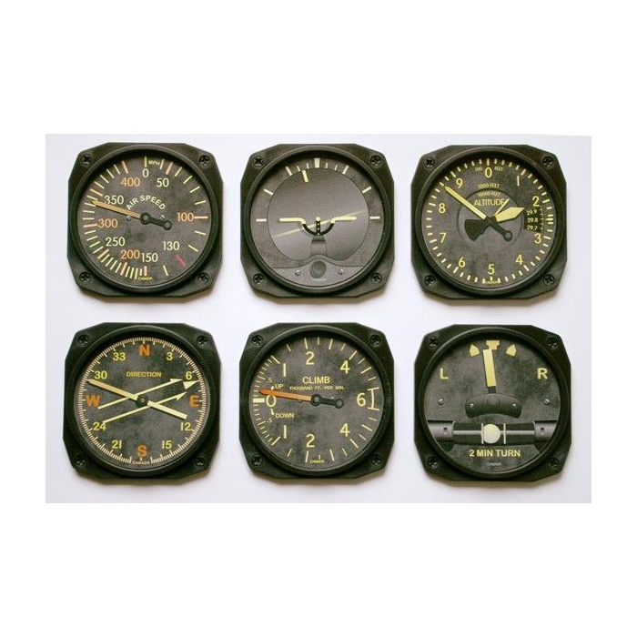 Set de Posavasos Instrumentos Vintage Posavasos Aviación  BuckerBook 29,90 € Trintec Ind