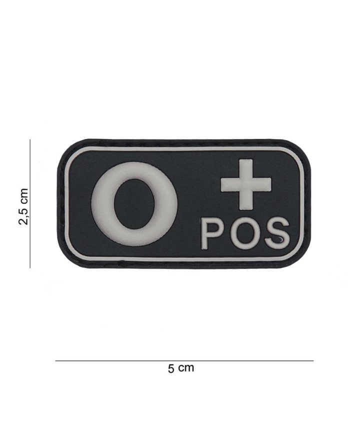 Parche 3D PVC tipo sanguino O+ positivo negro 444100-3508 Fostex Inicio