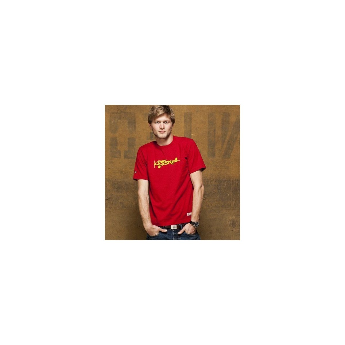 Camiseta Cessna M-SST-CEPL-CA-HR-MD RED CANOE Camisetas Aviación