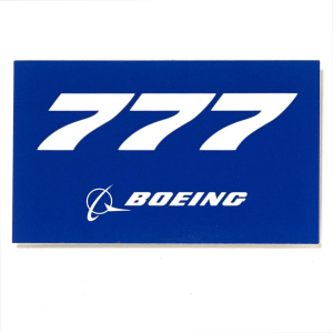 Boeing B777 Blue Sticker