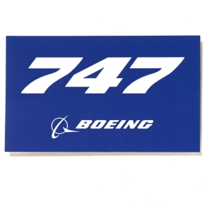 Boeing B747 Blue Sticker