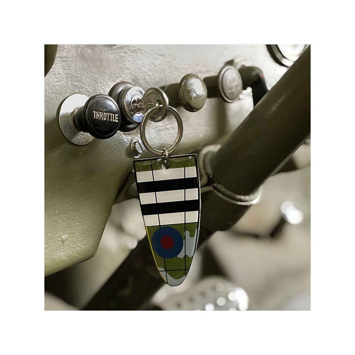 Spitfire Wing Metal Keyring LLAV.METAL.SPITFIRE Fostex Military Keyrings