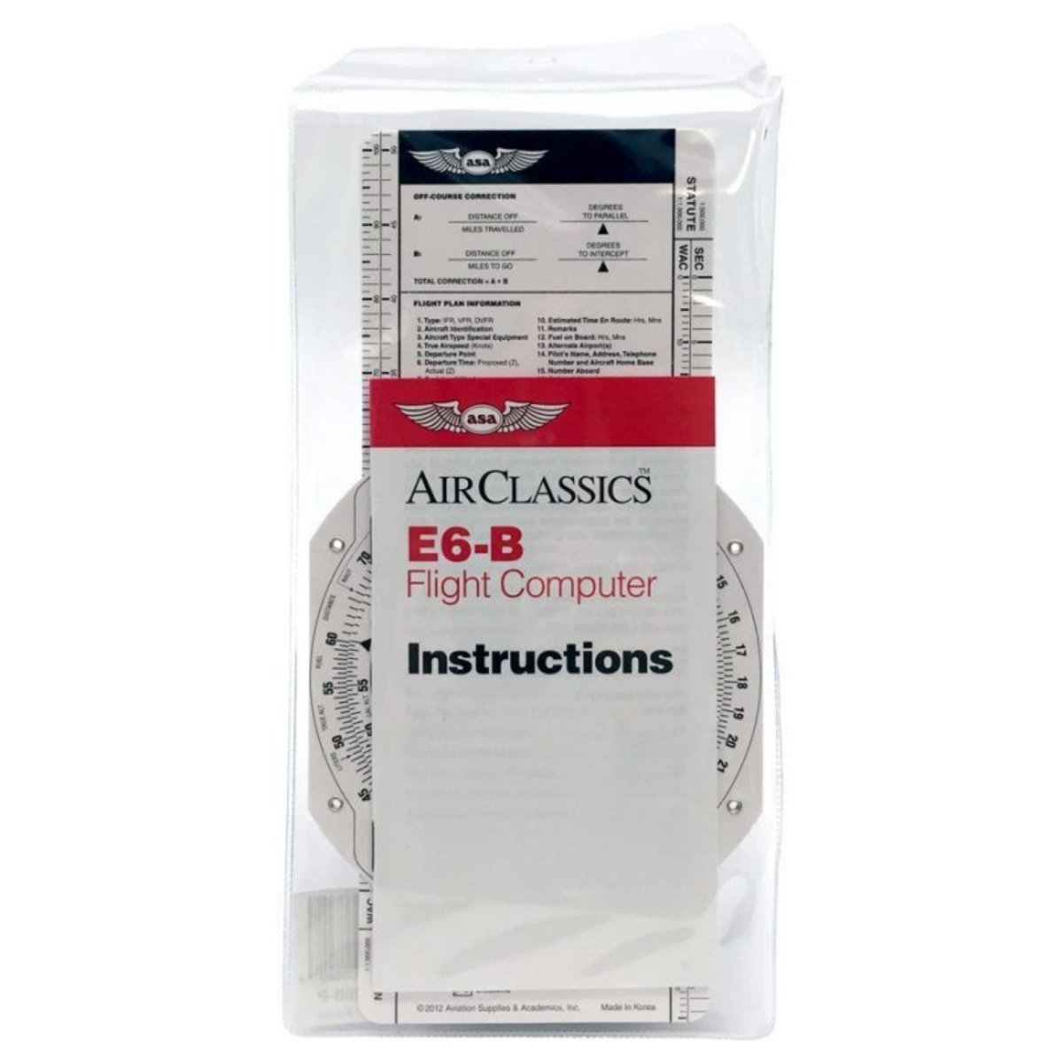 Calculador ASA E6-B Papel Rígido ASA-E6B-PAPER ASA Calculadores