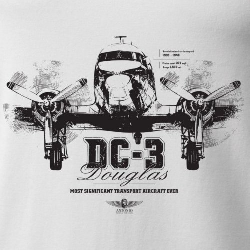 Camiseta Douglas DC-3 CAM.DC-3 A O F P Camisetas Aviación 2