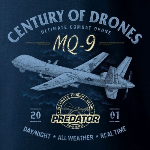 Camiseta MQ-9 Reaper Predator CAM.MQ-9 A O F P Camisetas Aviación 2
