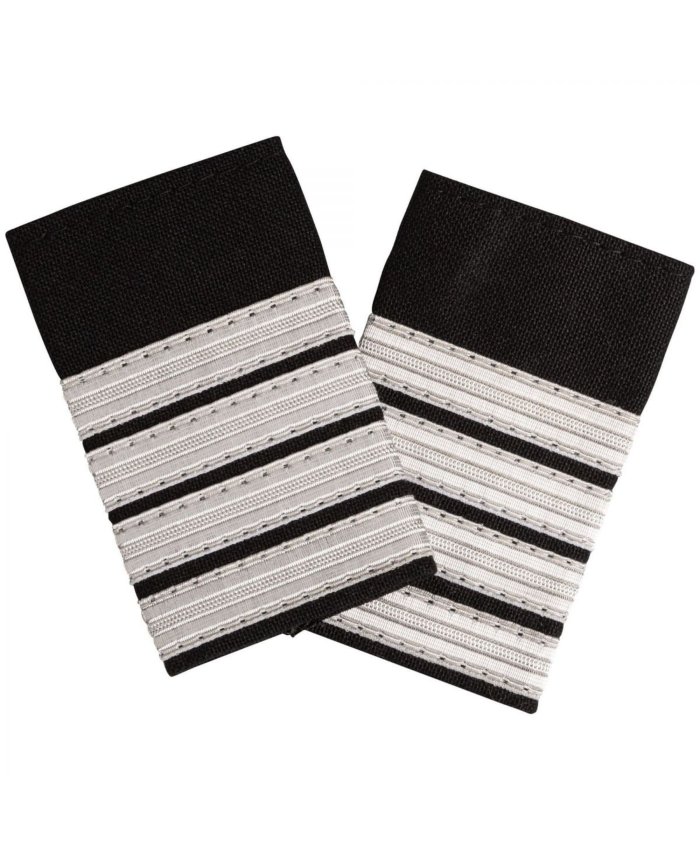 Pilot Epaulettes 4 Silver Bars GAL.4-PLA BuckerBook Premium Pilot Epaulettes