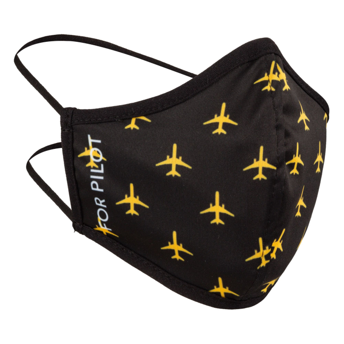 Aeronautical Mask Yellow Airplanes Face Masks  BuckerBook €9.90 BuckerBook Premium