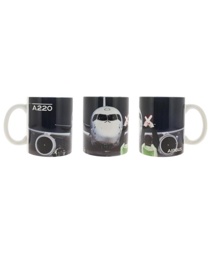 Taza Airbus A220 A1LD017 Airbus Tazas Aviación