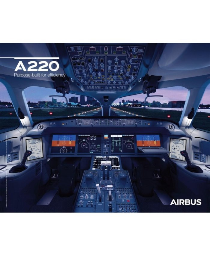 Poster Airbus A220 Cabina A1AB034 Airbus Pósters de Cabinas