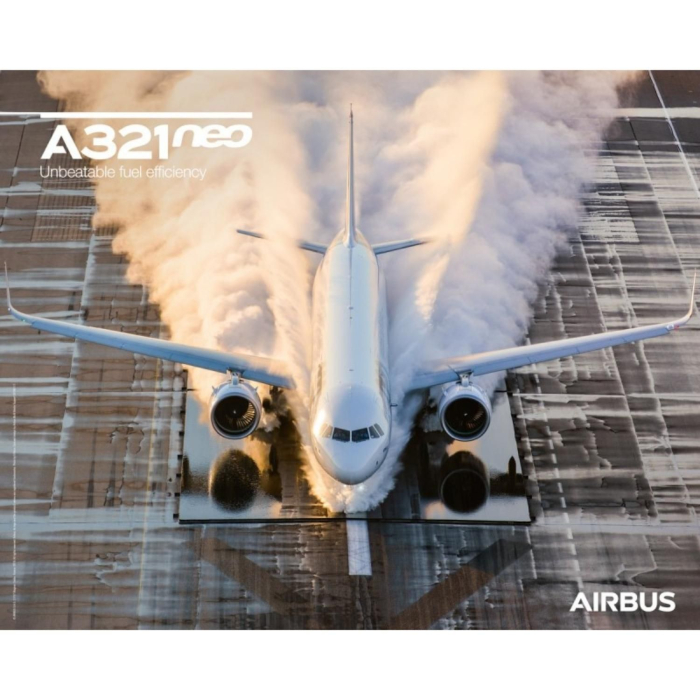 A321Neo Poster Front View Airplane Posters 1056079515654 BuckerBook €7.00 Airbus