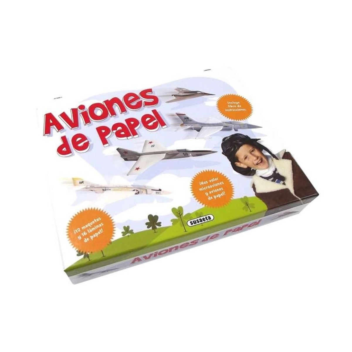 Paper Planes Briefcase Children's Aviation Books 9788467748772 BuckerBook €9.95 Susaeta