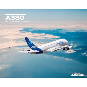 Poster Airbus A380 Vista del Cielo