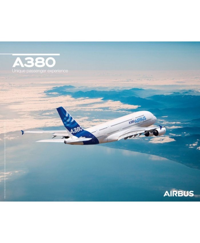 Poster Airbus A380 Vista del Cielo A1AB028 Airbus Pósters de Aviones