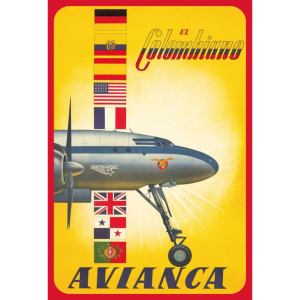 Avianca Constellation Vintage Metal Decorative Sign