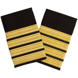 Pilot Epaulettes 4 Gold Bars