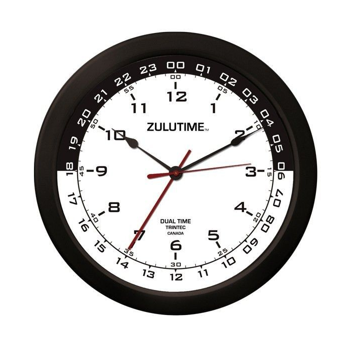 Reloj de Pared Hora Zulu Time Negro-Blanco Wall Clocks  BuckerBook €44.95 Trintec Ind