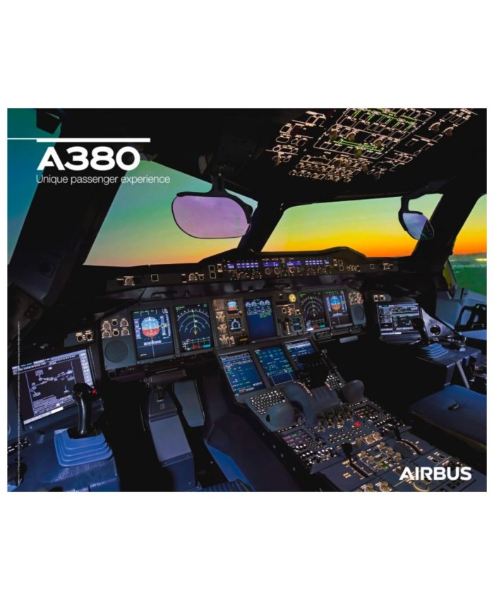Airbus A380 Cockpit Poster A1AB030 Airbus Flight Deck Posters
