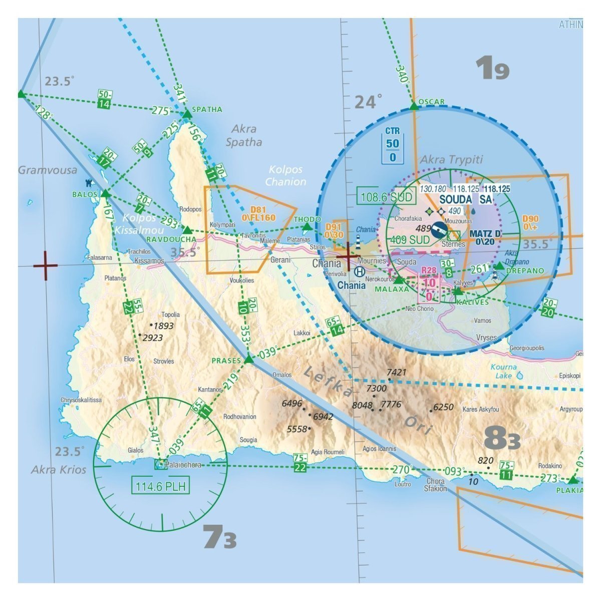 Carta Air Million VFR Grecia Meridional 2023 VFRGRES2023 Editerra Cartas VFR