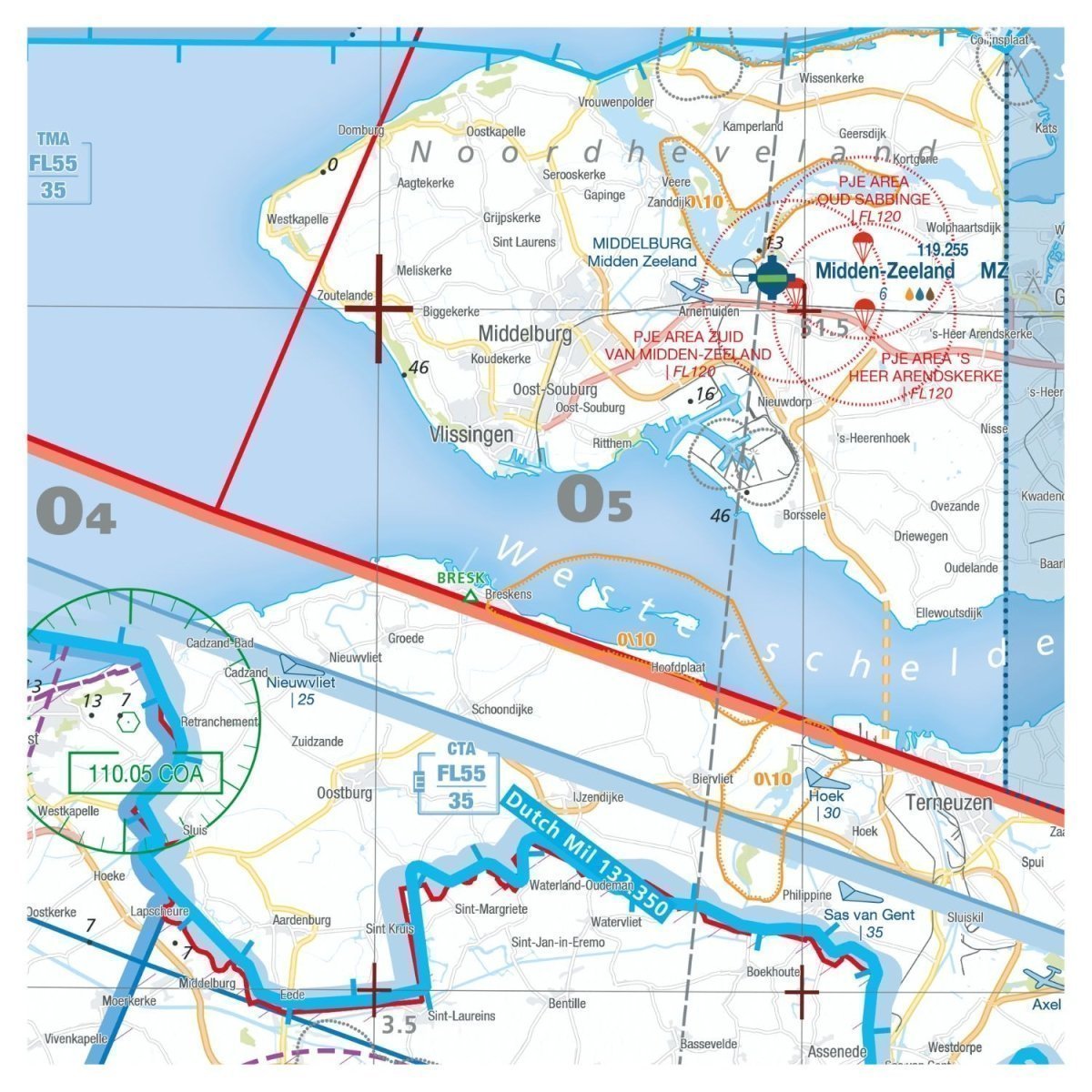 Carta Air Million VFR Bélgica 2023 VFRBEL2023 Editerra Cartas VFR
