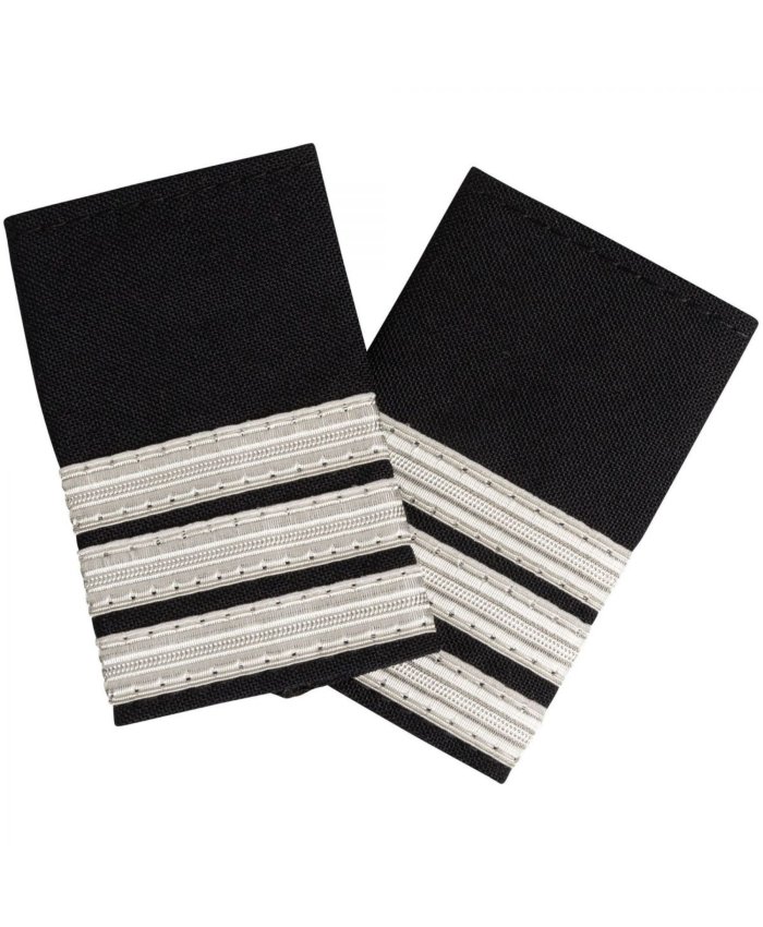 Galones de Piloto 3 Barras Plateadas GAL.3.PLA BuckerBook Premium Galones de Piloto
