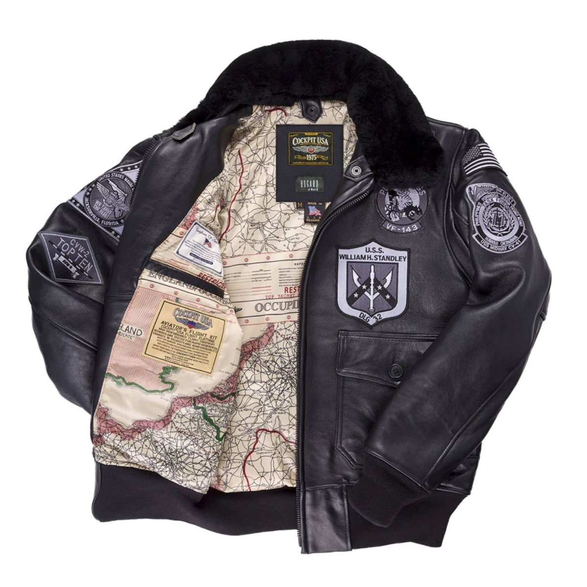 Chaqueta bomber Cockpit USA Stealth Top Gun Z21W106 Cockpit USA Cazadora de Piloto Hombre