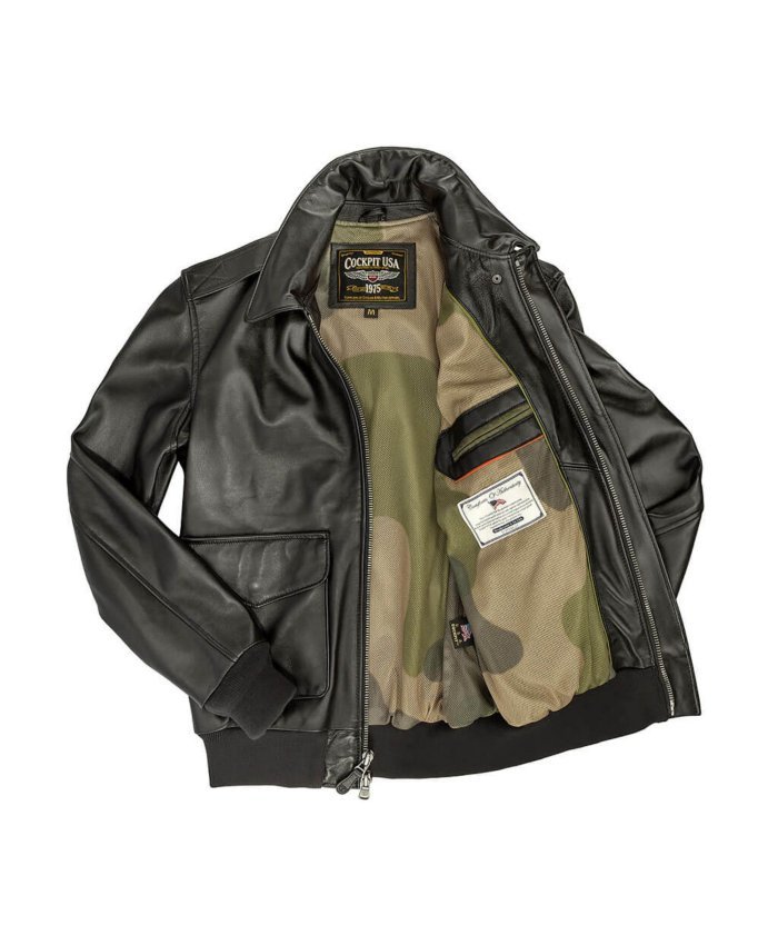 Chaqueta ligera de piloto A-2 Z21V025 Cockpit USA Cazadora de Piloto Hombre