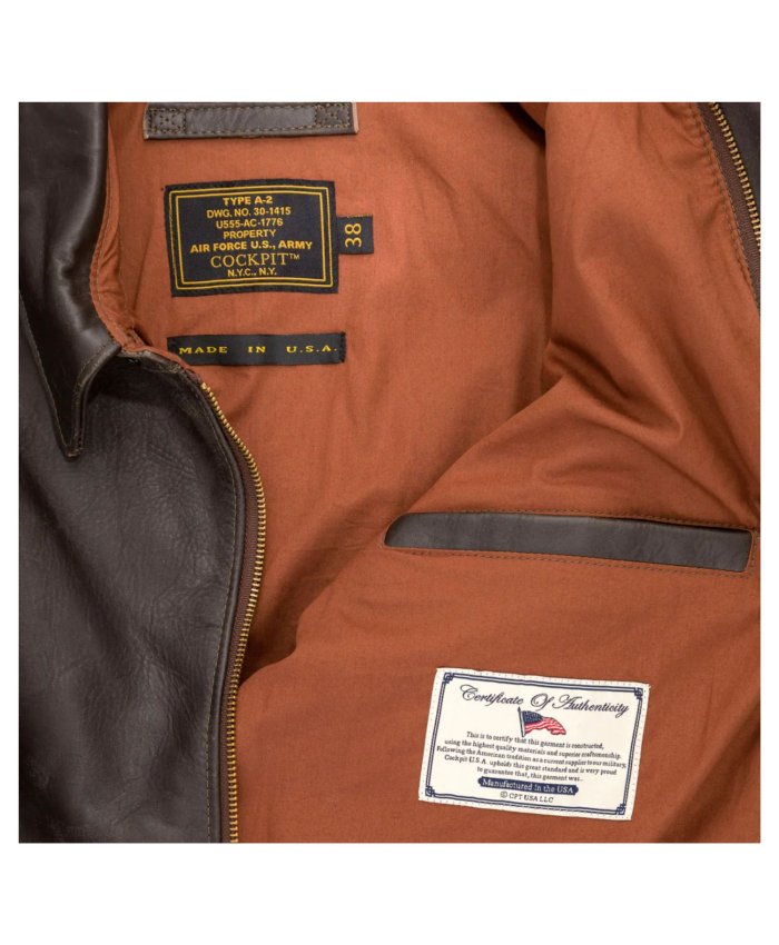 Cazadora de Vuelo Cockpit 40th Anniversary A-2 Z21W009 Cockpit USA Cazadora de Piloto Hombre