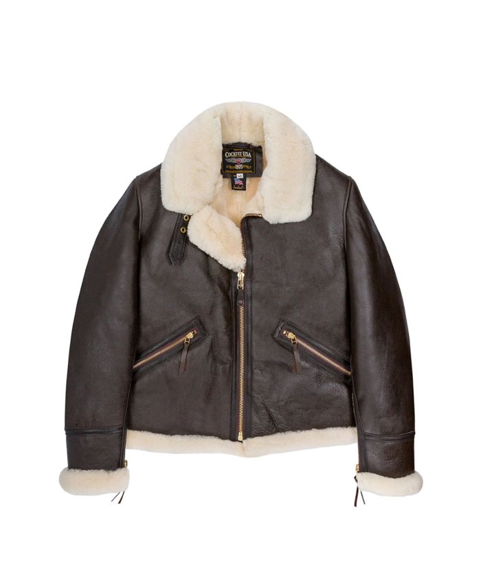 Chaqueta de piel de oveja The Scout Z2105 Cockpit USA Cazadora de Piloto Hombre