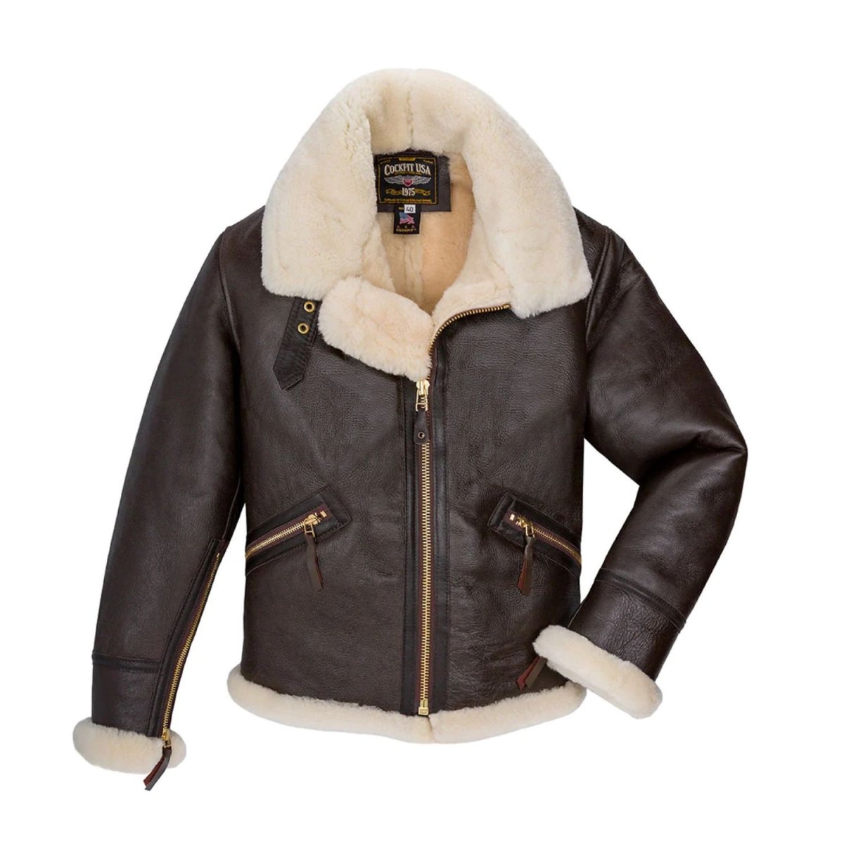 Chaqueta de piel de oveja The Scout Z2105 Cockpit USA Cazadora de Piloto Hombre