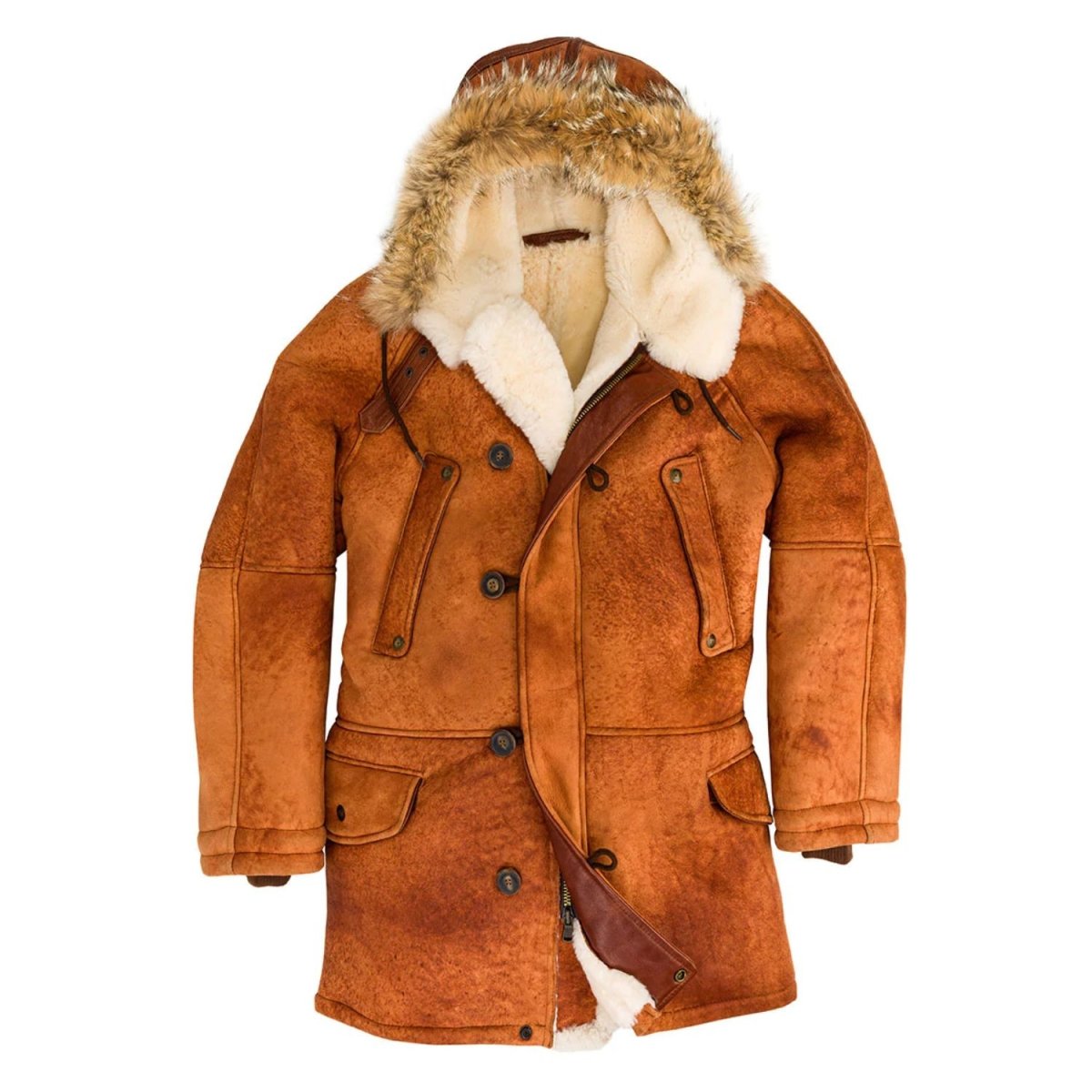 Parka de piel de oveja N3B Z21C015 Cockpit USA Cazadora de Piloto Hombre