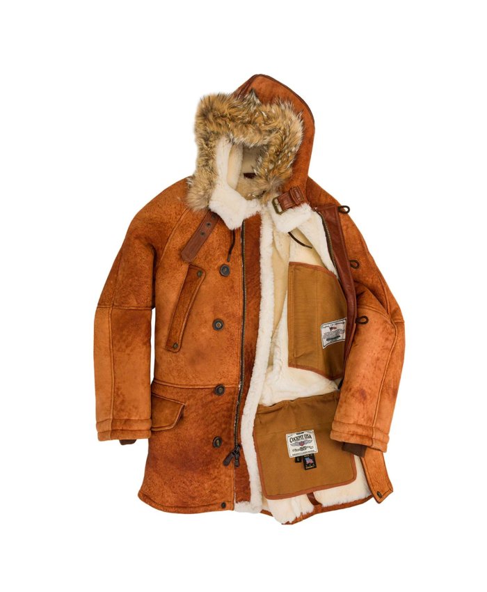 Parka de piel de oveja N3B Z21C015 Cockpit USA Cazadora de Piloto Hombre