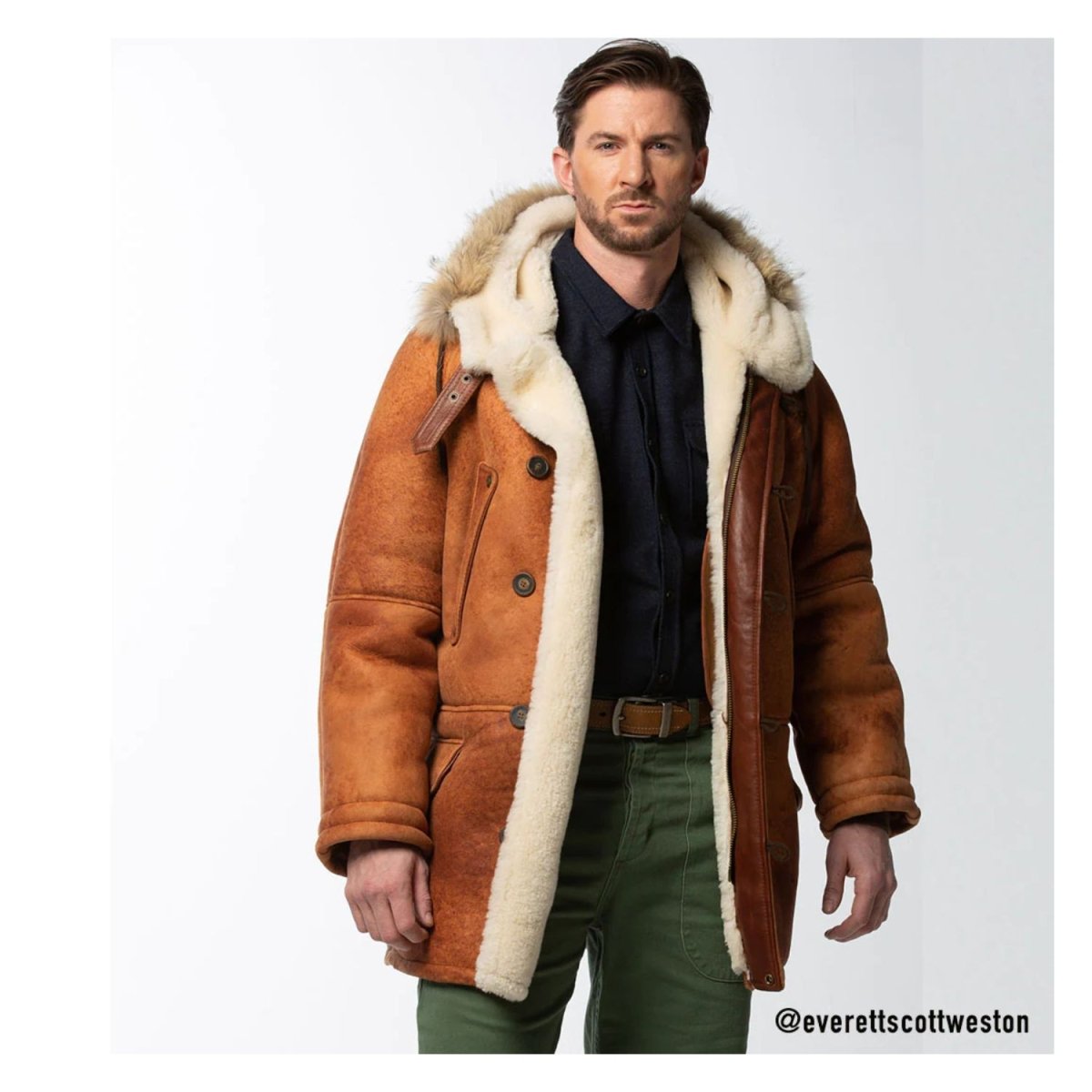 Parka de piel de oveja N3B Z21C015 Cockpit USA Cazadora de Piloto Hombre