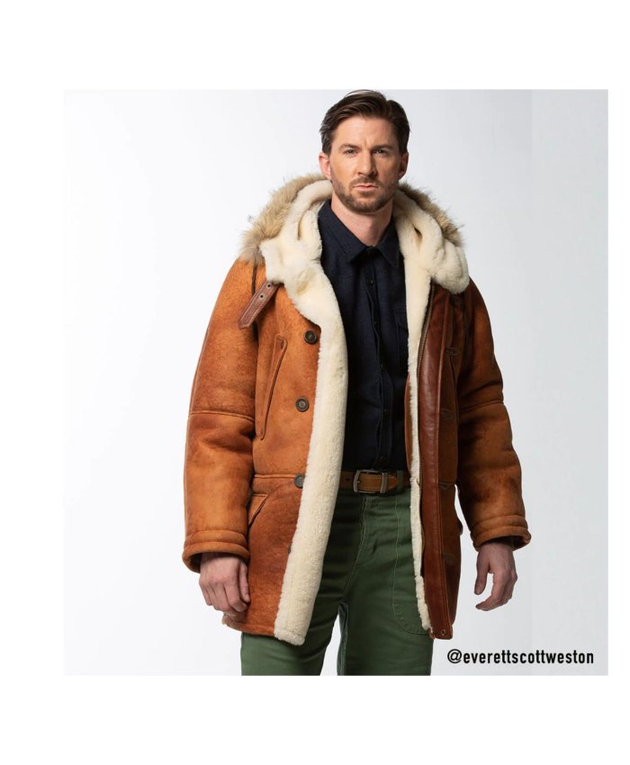 Parka de piel de oveja N3B Z21C015 Cockpit USA Cazadora de Piloto Hombre