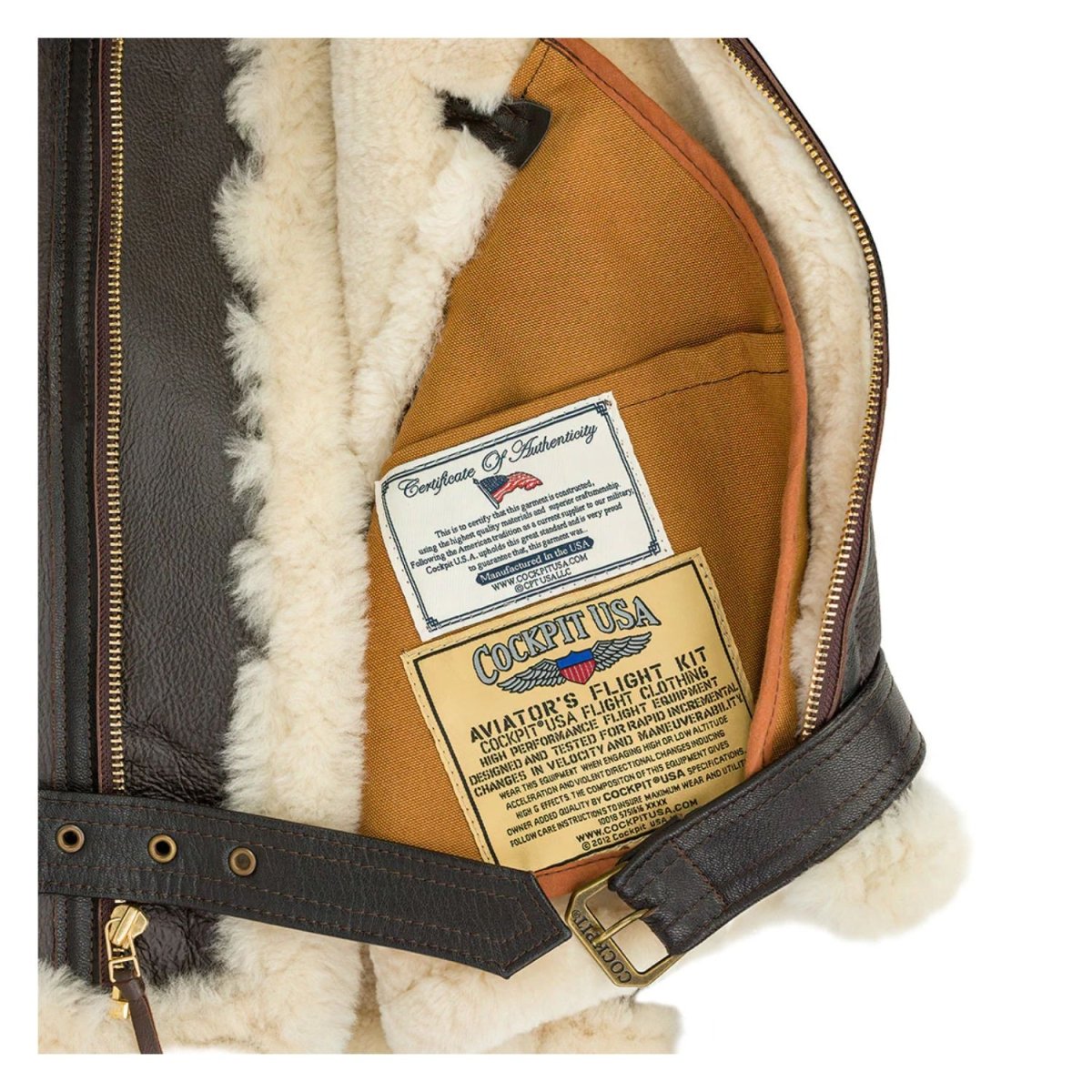 The Champ Sheepskin Jacket Z21C101 Cockpit USA Mens Pilot Jackets