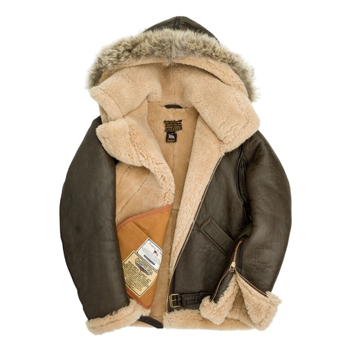 Chaqueta con capucha Dunquerque RAF Z21Y003 Cockpit USA Cazadora de Piloto Hombre