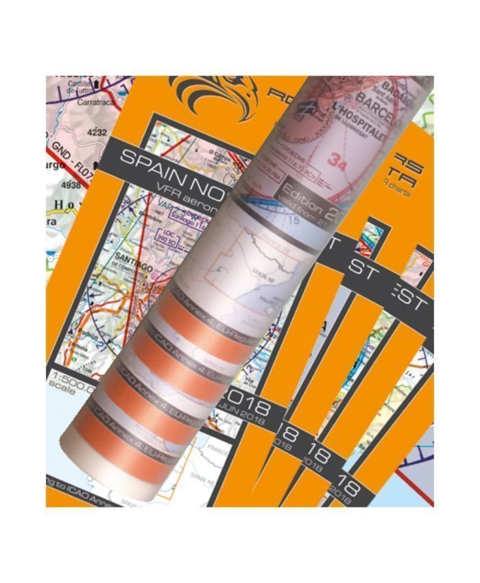 Cartas Murales Roger Data España Set de 4 2023 VFR_RD_SP_2023 Rogers Data Cartas VFR