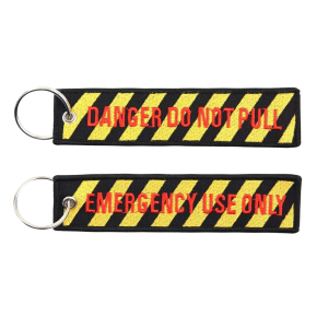 Danger Do Not Pull Keyring