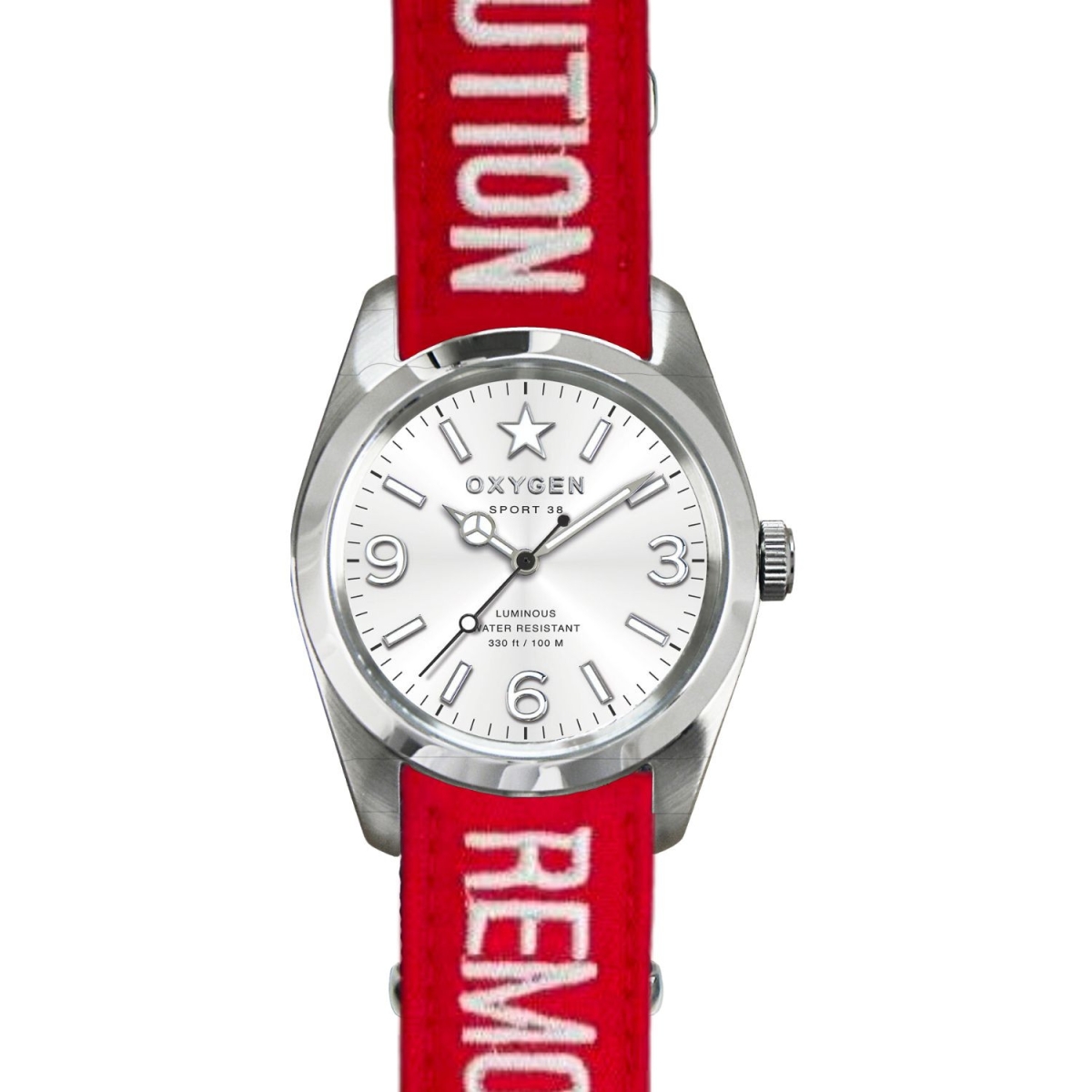 Oxygen Sport 38 mm RBF Red Watch Wristwatch  BuckerBook €95.00 Oxygen