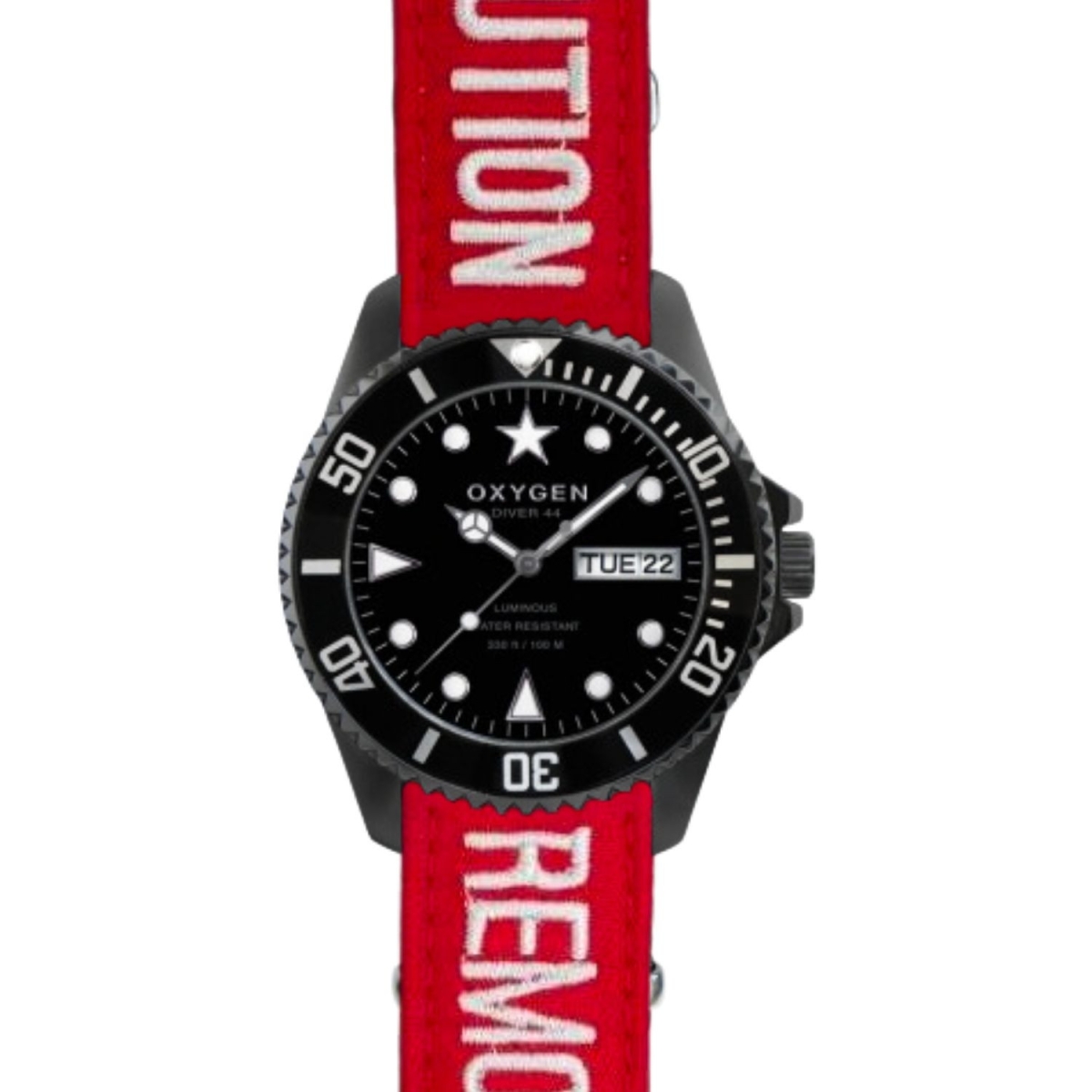 Oxygen MBB 44 mm RBF Red Watch Wristwatch  BuckerBook €95.00 Oxygen