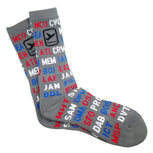 Premium Crew U.S. Airport Codes Socks