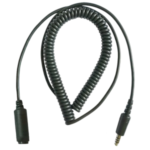 Helicopter Headset Extension Cable Coil 1,2m