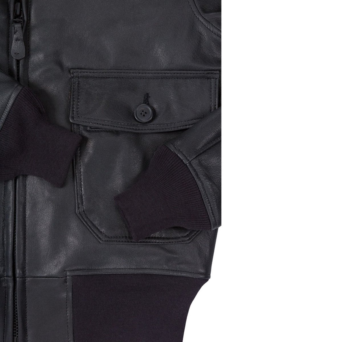 Black Leather G-1 Military Spec Cockpit Jacket Z21E013 Cockpit USA Mens Pilot Jackets